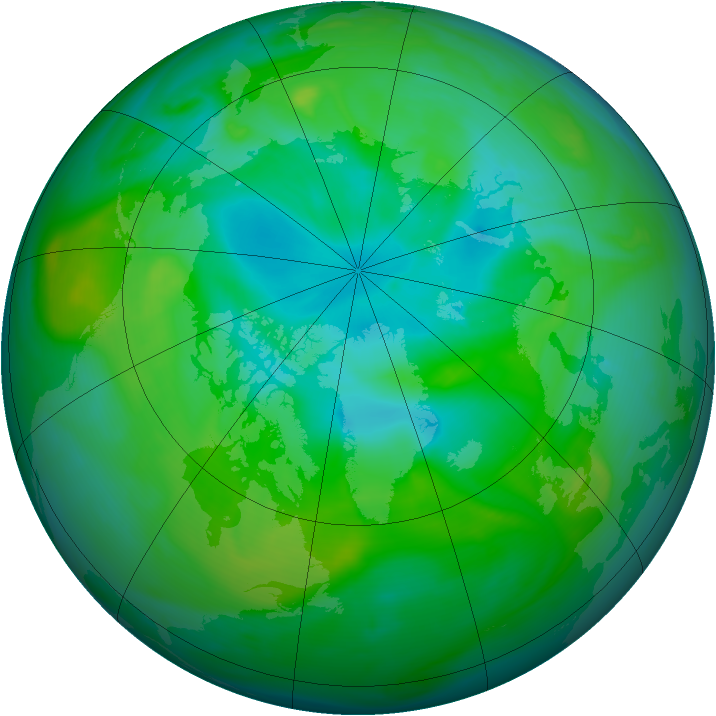 Arctic ozone map for 30 July 2005